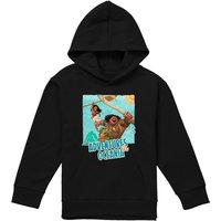 Disney Moana Maui Moana Aventures In Oceania Youth Kids Pull-Over Hoodie, Black | Size: 9-11 Years