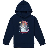 Disney Cinderella Birthday Princess Youth Kids Pull-Over Hoodie, Navy | Size: 5-6 Years