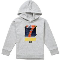 Disney Star Wars Xwing Pilot 7Th Birthday Space Youth Kids Pull-Over Hoodie, Athletic Heather in Grey | Size: 12-13 Years