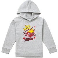 Disney Inside Out 2 Anger Youth Kids Pull-Over Hoodie, Athletic Heather in Grey | Size: 5-6 Years