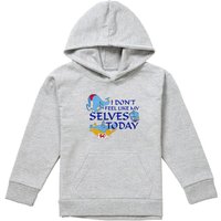 Disney Aladdin The Genie I Don'T Feel Like My Selves Today Youth Kids Pull-Over Hoodie, Athletic Heather in Grey | Size: 9-11 Years