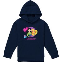 Disney Princess Valentine'S Day Be True To You With Mulan Youth Kids Pull-Over Hoodie, Navy | Size: 7-8 Years