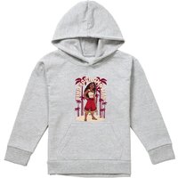 Disney Moana 2 Find Your Own Way Youth Kids Pull-Over Hoodie, Athletic Heather in Grey | Size: 5-6 Years