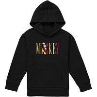 Disney Mickey Mouse Multicolor Name Youth Kids Pull-Over Hoodie, Black | Size: 5-6 Years