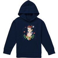 Snow White Fairest Them All Pull Over Hoodie Navy