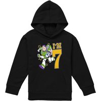 Disney Toy Story Birthday Buzz I'M 7 Youth Kids Pull-Over Hoodie, Black | Size: 12-13 Years
