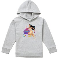 Disney Pocahontas Natural Explorer Youth Kids Pull-Over Hoodie, Athletic Heather in Grey | Size: 9-11 Years