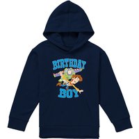 Disney Toy Story Birthday Boy Woody & Buzz Youth Kids Pull-Over Hoodie, Navy | Size: 7-8 Years