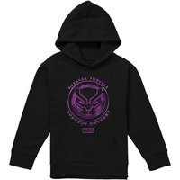 Marvel Black Scratched Panther Youth Kids Pull-Over Hoodie, Black | Size: 12-13 Years