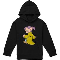 Snow White And The Seven Dwarfs, Dopey Poses Youth Kids Pull-Over Hoodie, Black | Size: 12-13 Years
