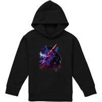 Disney Obiwan Kenobi Kenobi Vader Painted Youth Kids Pull-Over Hoodie, Black | Size: 12-13 Years