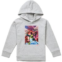 Marvel X-Men Team Defend Youth Kids Pull-Over Hoodie, Athletic Heather in Grey | Size: 9-11 Years