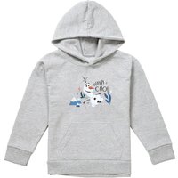 Disney Frozen Olaf Is Wayyy Cool Youth Kids Pull-Over Hoodie, Athletic Heather in Grey | Size: 7-8 Years