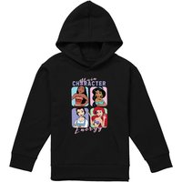 Disney Main Character Energy Youth Kids Pull-Over Hoodie, Black | Size: 12-13 Years