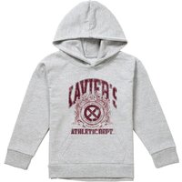 Marvel X-Men Professor Xaviers Athletic Dept Red Youth Kids Pull-Over Hoodie, Athletic Heather in Grey | Size: 7-8 Years