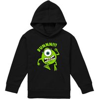 Disney Mike Wazowski Run Youth Kids Pull-Over Hoodie, Black | Size: 9-11 Years