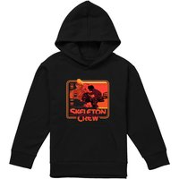 Disney Star Wars: Skeleton Crew Retro Kids Badge Youth Kids Pull-Over Hoodie, Black | Size: 12-13 Years