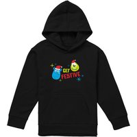 Disney Monsters Inc. Get Festive For Christmas With Mike & Sully Youth Kids Pull-Over Hoodie, Black | Size: 9-11 Years