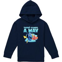 Disney Finding Nemo Dory There'S Always A Way Youth Kids Pull-Over Hoodie, Navy | Size: 5-6 Years