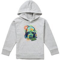 Disney Star Wars 90S Vader Youth Kids Pull-Over Hoodie, Athletic Heather in Grey | Size: 7-8 Years