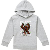 Disney Star Wars A Wookie Little Christmas Youth Kids Pull-Over Hoodie, Athletic Heather in Grey | Size: 9-11 Years
