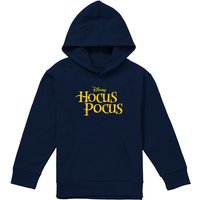 Disney Hocus Pocus Logo Youth Kids Pull-Over Hoodie, Navy | Size: 5-6 Years