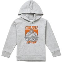 One Piece Nami Etched Portrait Youth Kids Pull-Over Hoodie, Athletic Heather in Grey | Size: 9-11 Years