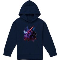 Disney Obiwan Kenobi Kenobi Vader Painted Youth Kids Pull-Over Hoodie, Navy | Size: 12-13 Years