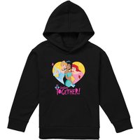 Disney Princess Valentine'S Day Better Together Youth Kids Pull-Over Hoodie, Black | Size: 5-6 Years