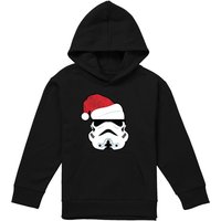 Disney Star Wars Christmas Storm Trooper Santa Youth Kids Pull-Over Hoodie, Black | Size: 7-8 Years