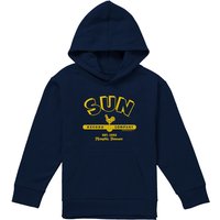 Sun Records Simple Sun Logo Youth Kids Pull-Over Hoodie, Navy | Size: 12-13 Years