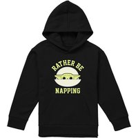 Disney Star Wars The Mandalorian Grogu Napping Pod Youth Kids Pull-Over Hoodie, Black | Size: 9-11 Years