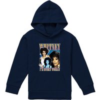 Whitney Houston Every Woman Youth Kids Pull-Over Hoodie, Navy | Size: 5-6 Years