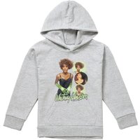 Whitney Houston Black Leather & Green Gloves Youth Kids Pull-Over Hoodie, Athletic Heather in Grey | Size: 7-8 Years