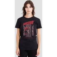 Marvel Women's Daredevil Born Again Comic Cover T-Shirt, Black | Size: Medium