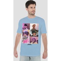 Netflix Kpop Demon Hunters Saja Boys Era Grid T-Shirt, Light Blue | Size: 2XL