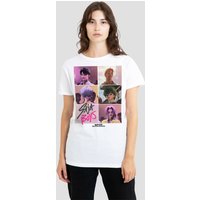 Netflix Women's Kpop Demon Hunters Saja Boys Era Grid T-Shirt, White | Size: 2XL
