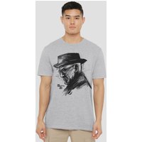 Breaking Bad Heisenberg Sketch T-Shirt, Athletic Heather in Grey | Size: Small
