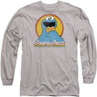 Cookie Monster Layers Long Sleeve T Shirt Athletic Heather