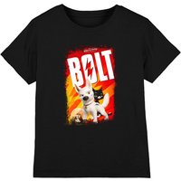 Disney Boy's Bolt Pet Poster Kids T-Shirt in Black | Size: 5-6 Years