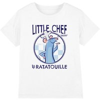 Disney Boy's Ratatouille Remy Little Chef Kids T-Shirt in White | Size: 3-4 Years