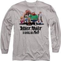 Asterix & Obelix Gauls Together Long Sleeve T Shirt Heather Grey