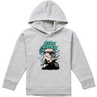 Disney Star Wars Trooper Street Glare Youth Kids Pull-Over Hoodie, Athletic Heather in Grey | Size: 9-11 Years