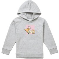 Disney Bambi Kiss Youth Kids Pull-Over Hoodie, Athletic Heather in Grey | Size: 9-11 Years
