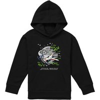 Disney Star Wars Pew Pew Xwing Youth Kids Pull-Over Hoodie, Black | Size: 7-8 Years