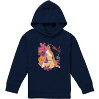 Disney Pocahontas Flowers Youth Kids Pull-Over Hoodie, Navy | Size: 12-13 Years