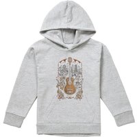 Disney Coco Painted Poster With Guitar, Ernest, Miguel & Hector Youth Kids Pull-Over Hoodie, Athletic Heather in Grey | Size: 12-13 Years