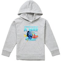 Disney Finding Nemo Dory There'S Always A Way Youth Kids Pull-Over Hoodie, Athletic Heather in Grey | Size: 12-13 Years