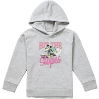 Disney Mickey Mouse Hit The Slopes Youth Kids Pull-Over Hoodie, Athletic Heather in Grey | Size: 7-8 Years