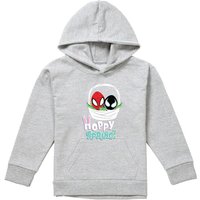 Marvel Spiderman Hoppy Spring Youth Kids Pull-Over Hoodie, Athletic Heather in Grey | Size: 9-11 Years